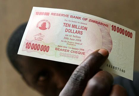 Un Billet Du Zimbabwe