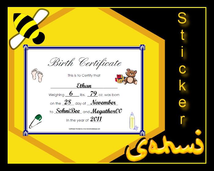 Ethan Certificate by SohniBee