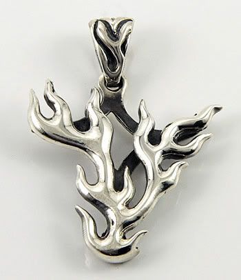 guitar pick silver pendant