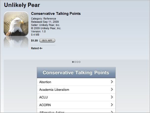 Conservative Talking Points iPhone App