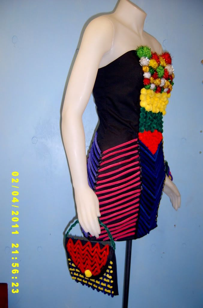 pom pom & pipe cleaner party dress CRAFTSTER CRAFT CHALLENGES