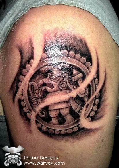 Aztec and Mayan tattoo designs are popular with those of Aztec or Mayan