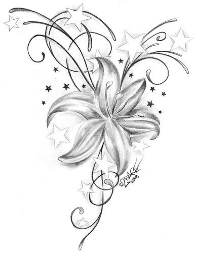 Flower Tattoo (stomach); art,