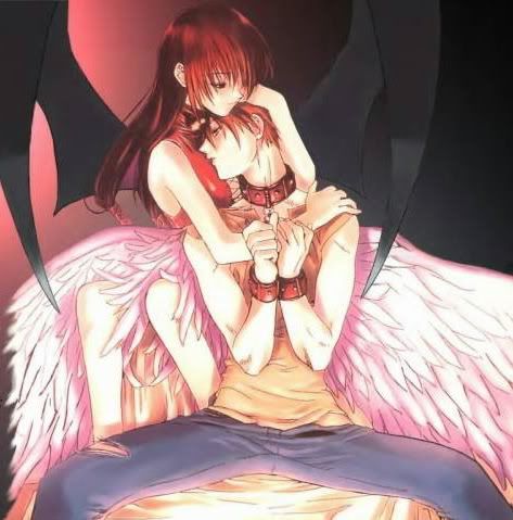 anime angel couples. Demon-angel Lovers