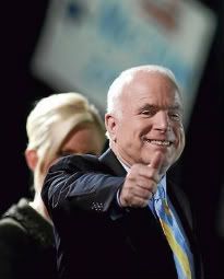 John McCain giving the thumbs up