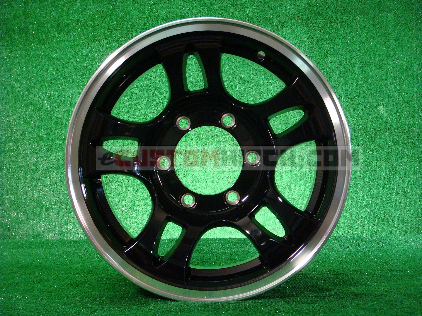 Trailer Rims 15 15x6 6 Lug Alum Black Split Spoke  