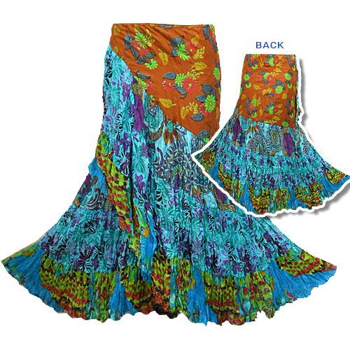 BOHO/HIPPY/GYPSY COTTON RUFFLE WRAP LONG SKIRT   NN475  