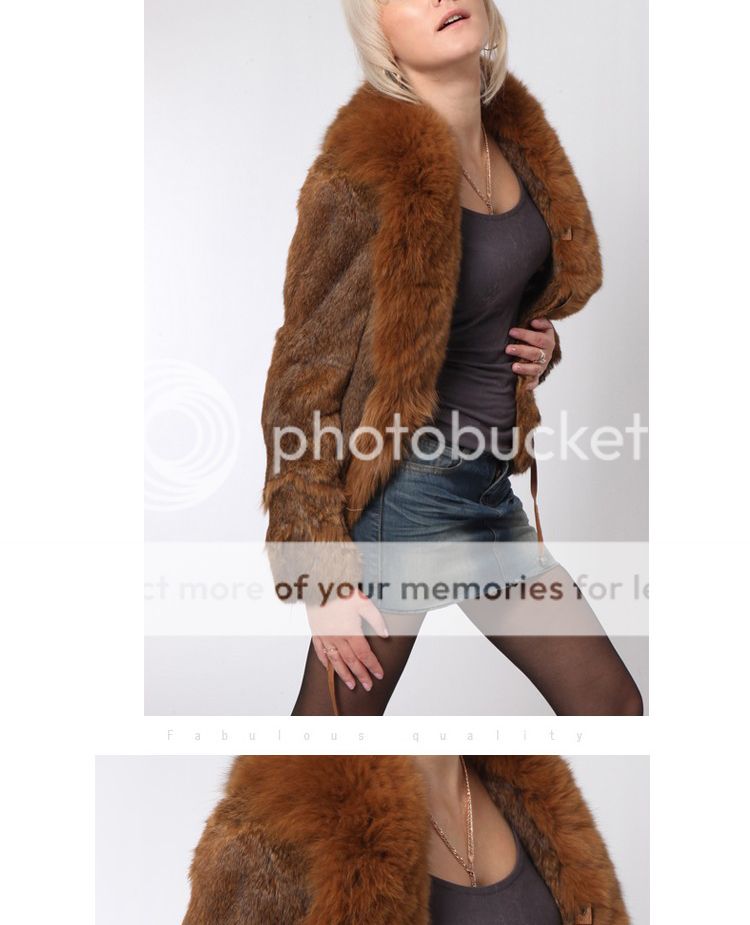 0301 real rabbit fur coats jackets coat jacket garment with fox collar 