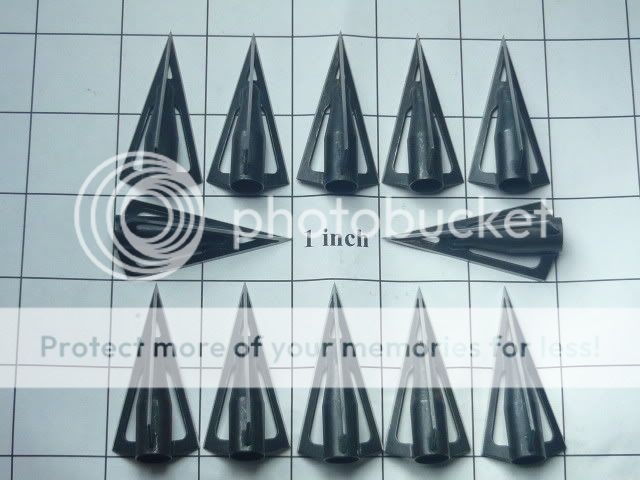 12 dark Broadheads 125 Gr. 3 Blade hunting arrowhead  