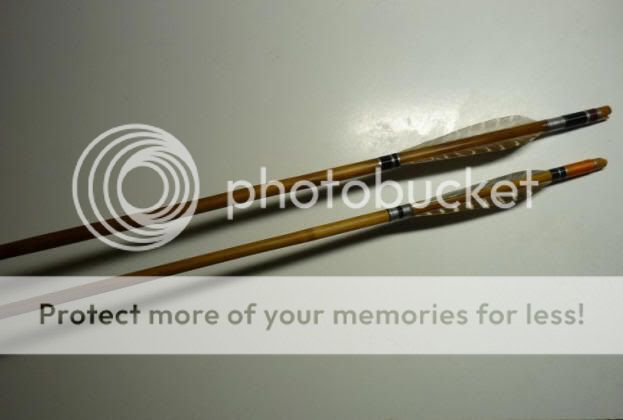 photos show the shafts and wonderful finished bamboo arrows with our 