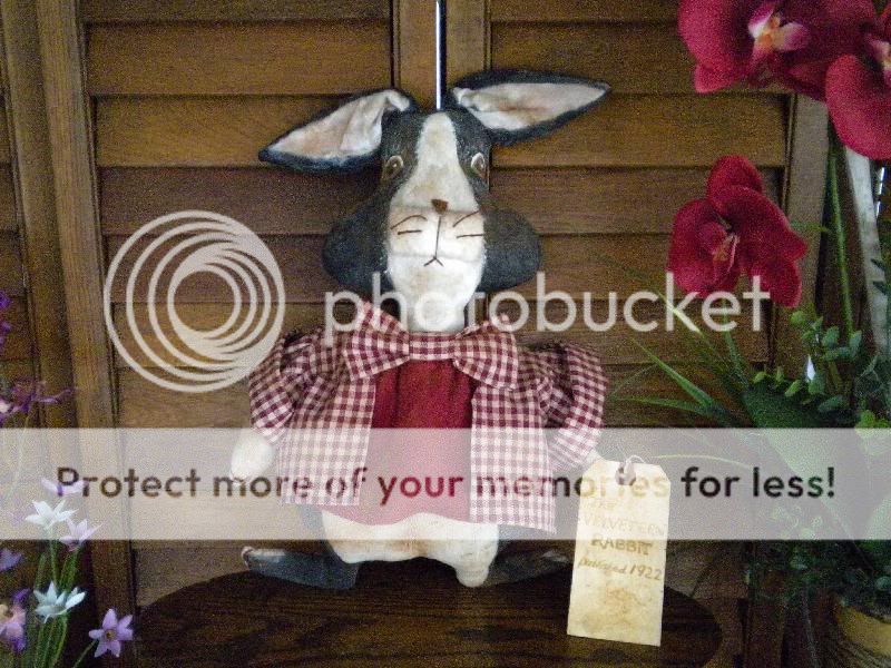 Primitive Folk Art The Velveteen Rabbit Bunny Doll  