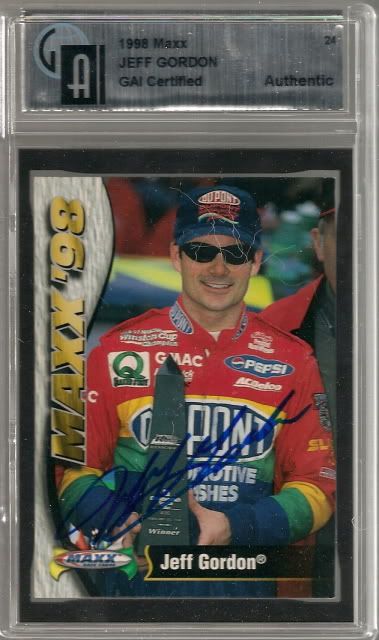 Jeff Gordon autographed 1998 MAXX #24 card GAI AUTH COA  