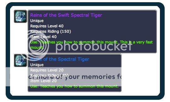 SPECTRAL TIGER LOOT mount (New Unscratched) WoW US/EU  